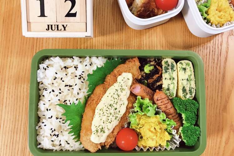 白身魚フライのっけ弁当 21 7 12 レシピ 作り方 By ミニトマト クックパッド 簡単おいしいみんなのレシピが371万品