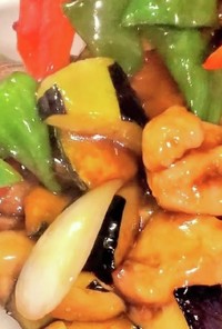 鶏肉と夏野菜の甘辛炒め✤定番おかず
