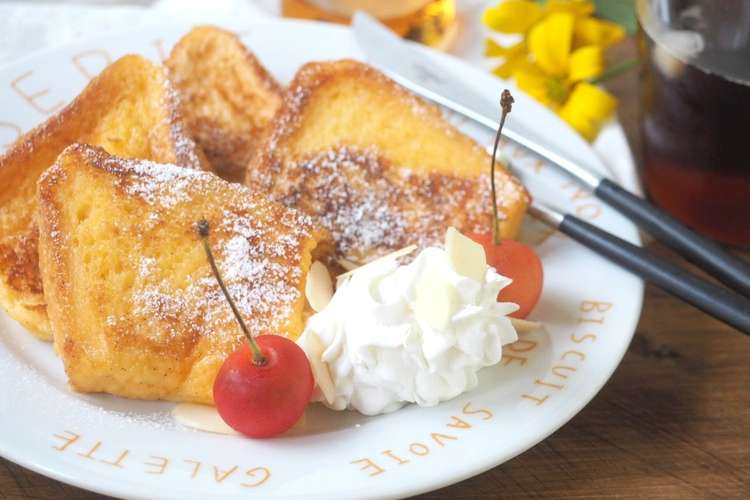 ふわふわホイップ添え フレンチトースト レシピ 作り方 By Emyo クックパッド 簡単おいしいみんなのレシピが366万品