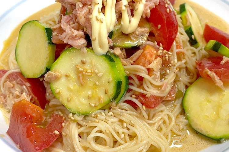 トマトとズッキーニとツナの冷やしそうめん レシピ 作り方 By よっちゃん5050 クックパッド 簡単おいしいみんなのレシピが374万品