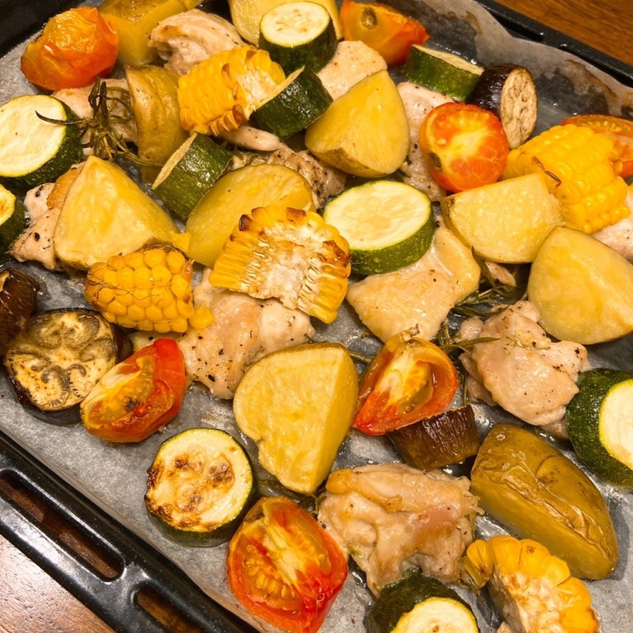 簡単！チキンと野菜のグリル焼きの画像