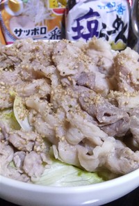 レンチン塩豚レタス和え麺