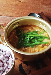 韓国風★キムチと玉子のスープ