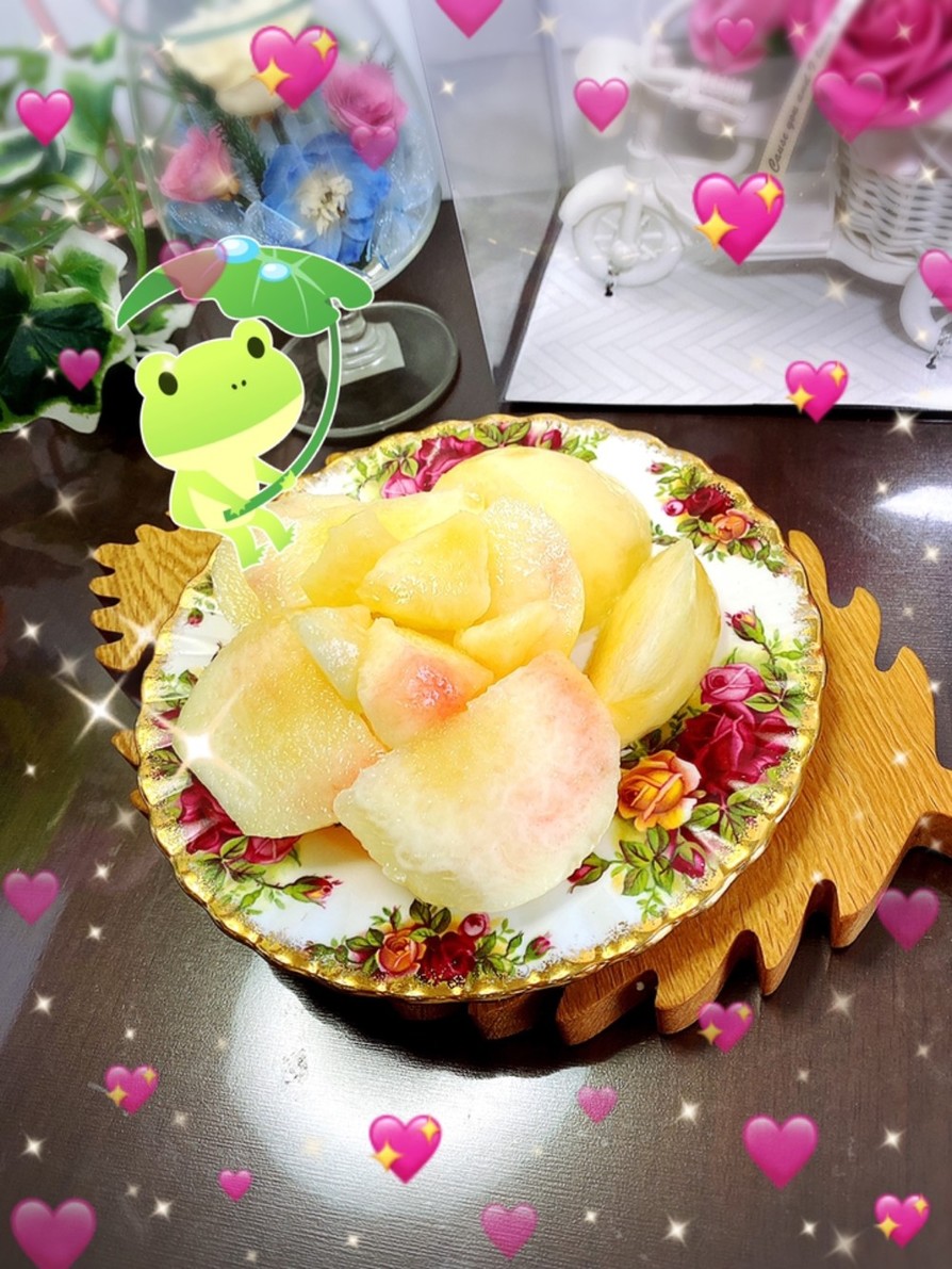 ✨ズボラな桃の切り方✨の画像