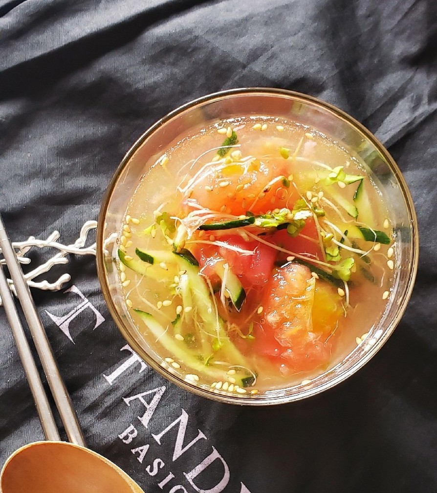 どろどろ美味しい~冷凍トマト～冷スープの画像