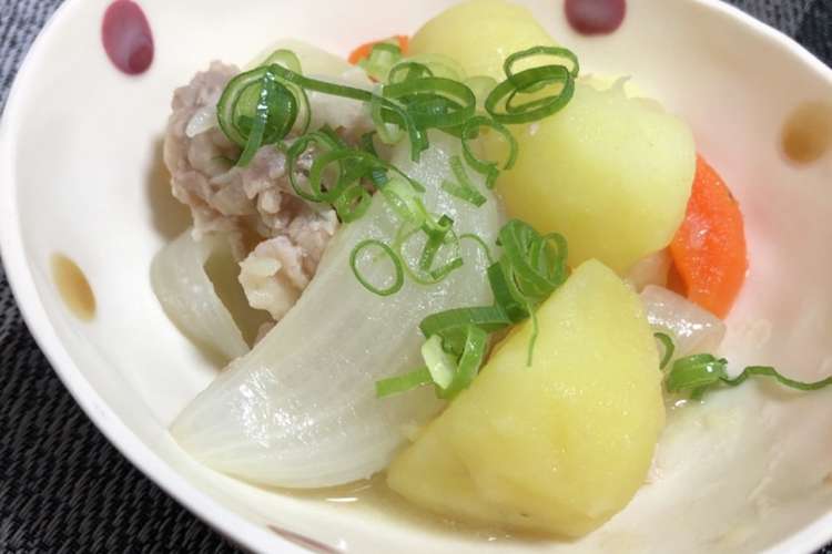 電子レンジで塩肉じゃが レシピ 作り方 By まろ猫 ㅅ クックパッド 簡単おいしいみんなのレシピが367万品