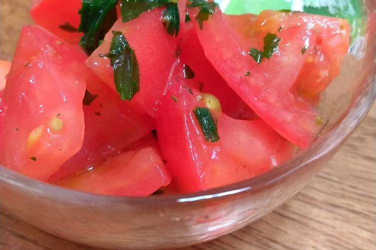 完熟トマトの簡単マリネ レシピ 作り方 By 優 ママ クックパッド 簡単おいしいみんなのレシピが365万品