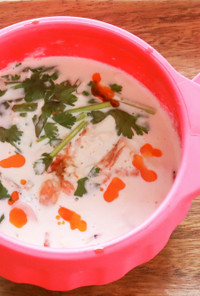 レンジで作る！台湾豆乳スープ鹹豆漿風