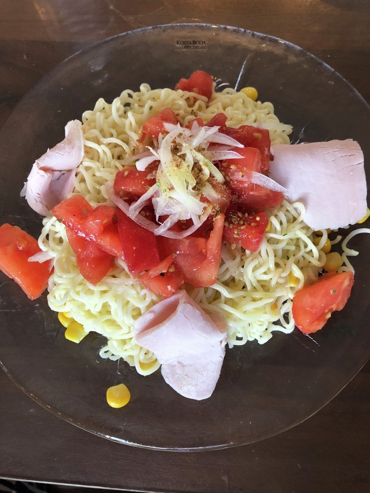 冷製パスタ風　トマトの和え麺の画像