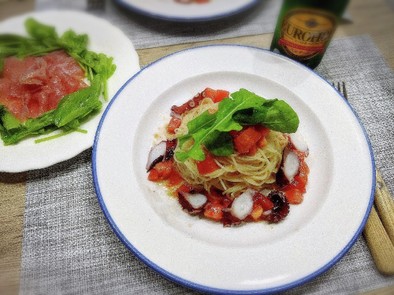 ☆超簡単タコとトマトの冷製カッペリーニ☆の写真