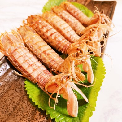 茹でシャコ 蝦蛄 きれいな茹で方 剥き方の写真