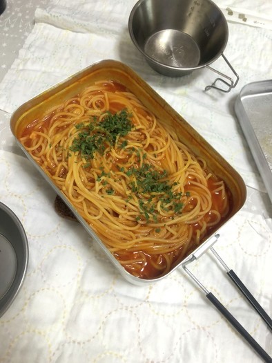 ラージメスティンで作るトマトスープスパの写真