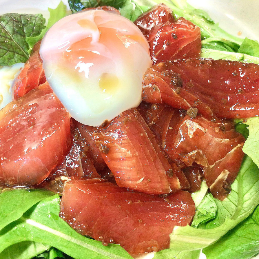 濱納豆でトロトロ食感のマグロユッケ♪の画像