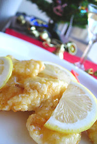 白身魚のレモンソース
