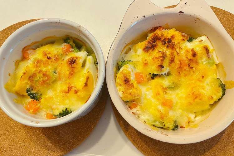 ゆで卵と野菜のチーズ焼き 幼児食 レシピ 作り方 By ミータソ クックパッド 簡単おいしいみんなのレシピが366万品