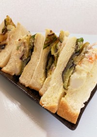 ポテトサラダリメイク！夏野菜サンドイッチ