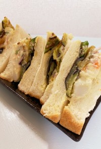 ポテトサラダリメイク！夏野菜サンドイッチ
