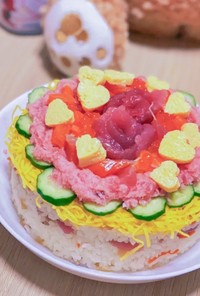 超簡単♡ちらし寿司ケーキ