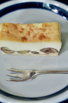 栗のチーズケーキパイの画像