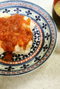 ✨鶏団子のトマト煮＆キャベツ舞茸の味噌汁