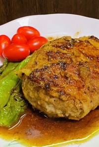 豚バラ巻きハンバーグ・麺つゆソース