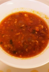 トマト 缶で作る夏のデトックススープ