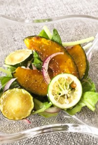 夏野菜マリネ風サラダ　塩麹ドレ
