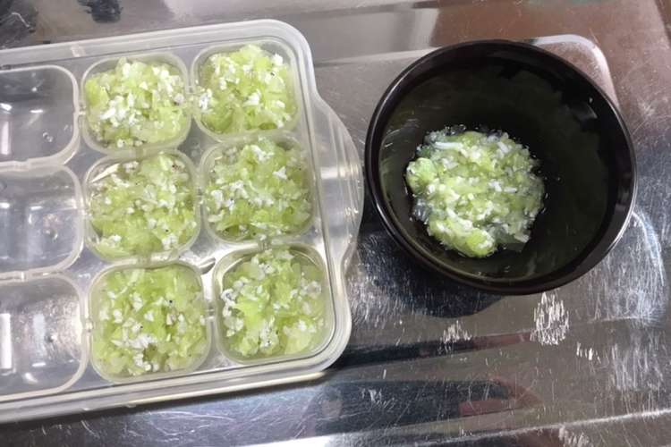 冷凍 キャベツとしらすの離乳食 中期 レシピ 作り方 By Shimile02 クックパッド 簡単おいしいみんなのレシピが359万品