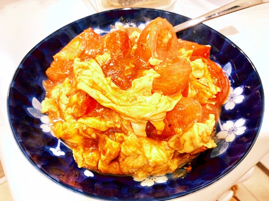 台湾の味・トマトたまご炒めの画像