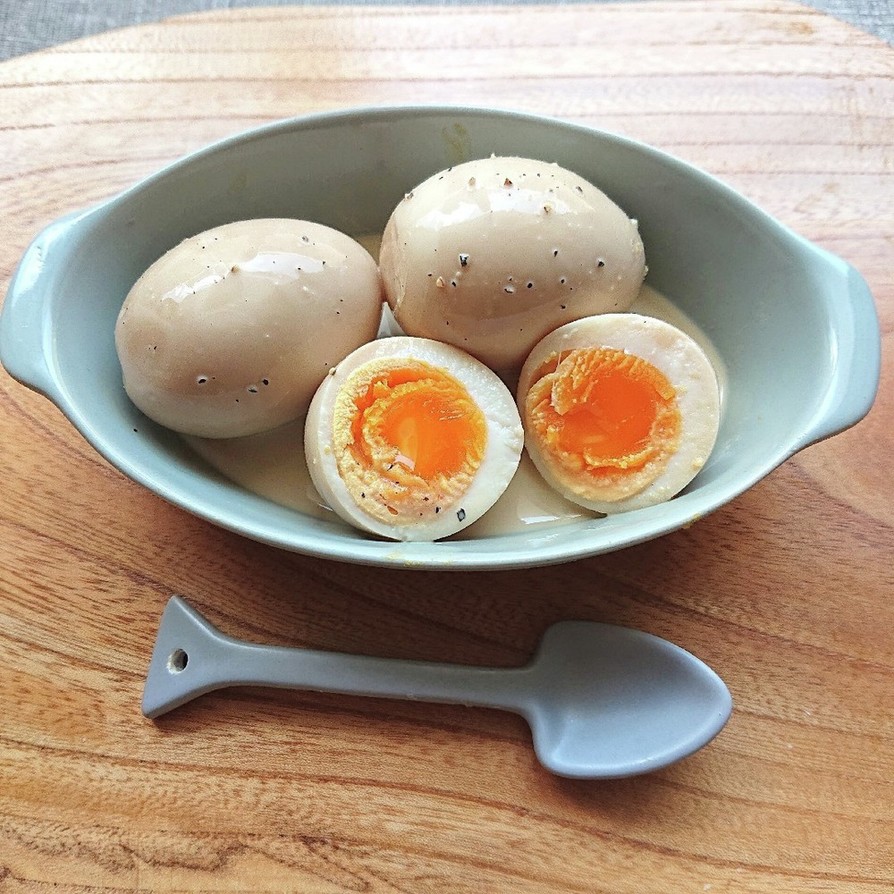 卵３個ダイエット（醤油マヨネーズ煮卵）の画像