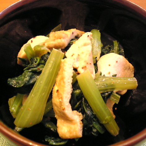 鶏肉と小松菜の炒め煮