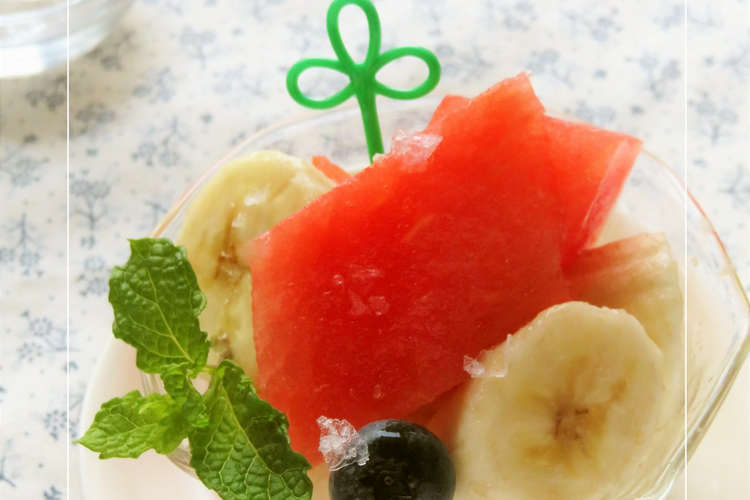 夏おやつ すいか バナナに塩パラリ レシピ 作り方 By ミッキーアン クックパッド 簡単おいしいみんなのレシピが364万品