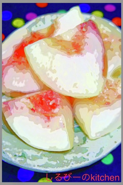 しるびーの桃の簡単できれいな剥き方の写真