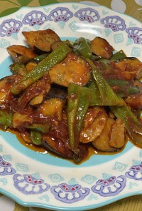豚バラと茄子の中華風ケチャップ炒め⭐️
