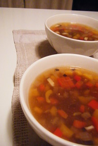 野菜いっぱい和風スープ