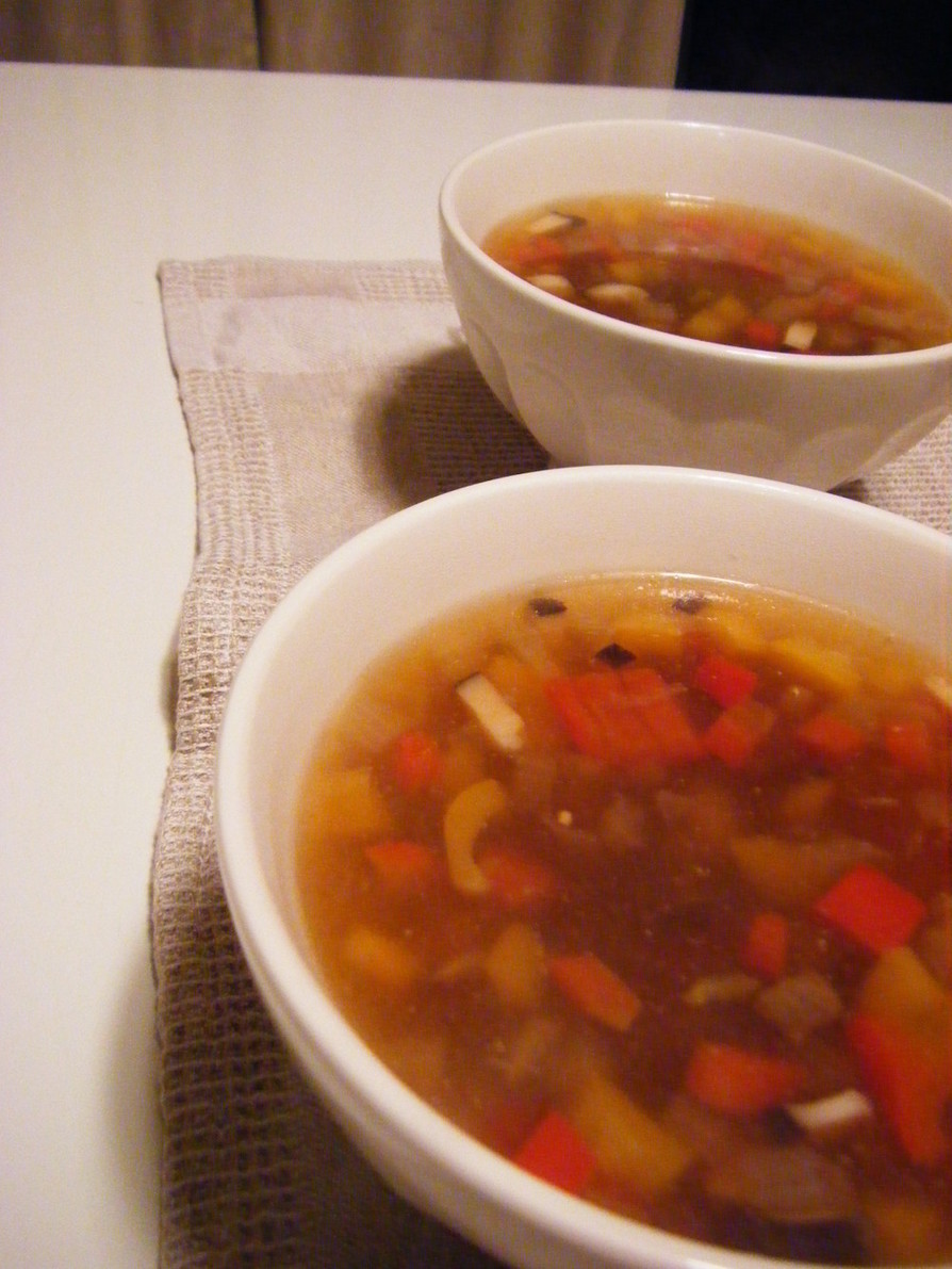 野菜いっぱい和風スープの画像