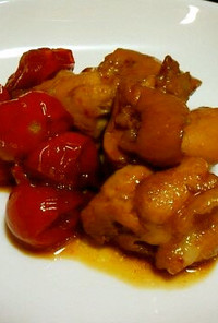 【主菜】鶏肉とミニトマトのさっぱり煮