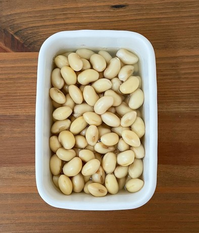 【イソフラボン補給に】大豆の下茹での写真