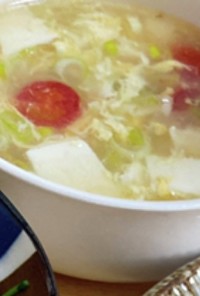 簡単トマトと卵の中華スープ