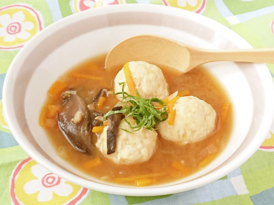 肉団子ともち麦入りボーンブロス味噌スープの画像