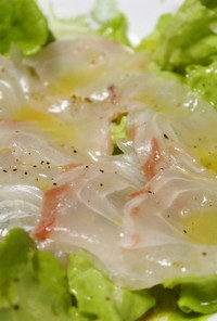 鯛のカルパッチョ風サラダ