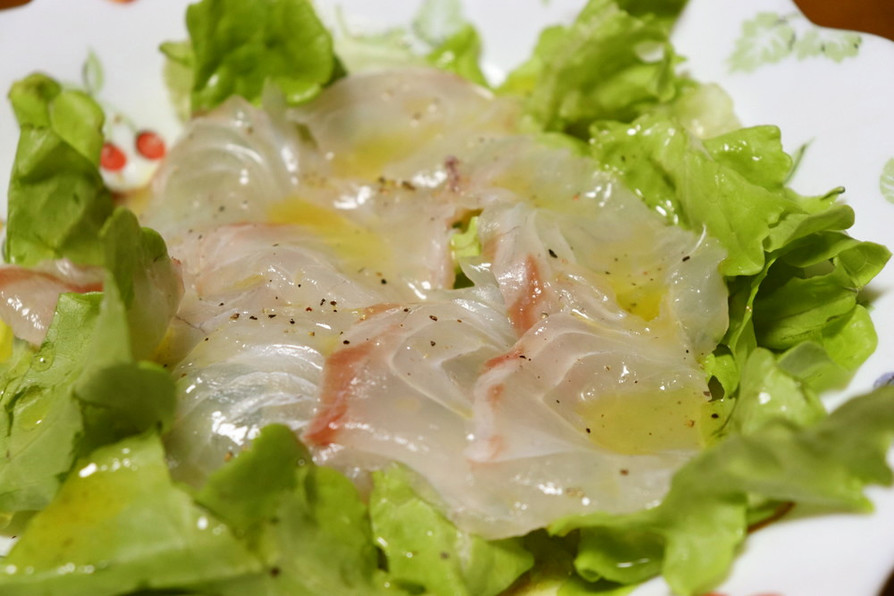 鯛のカルパッチョ風サラダの画像