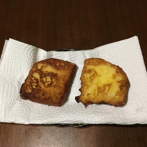 食パンとコーンポタージュの天ぷら②