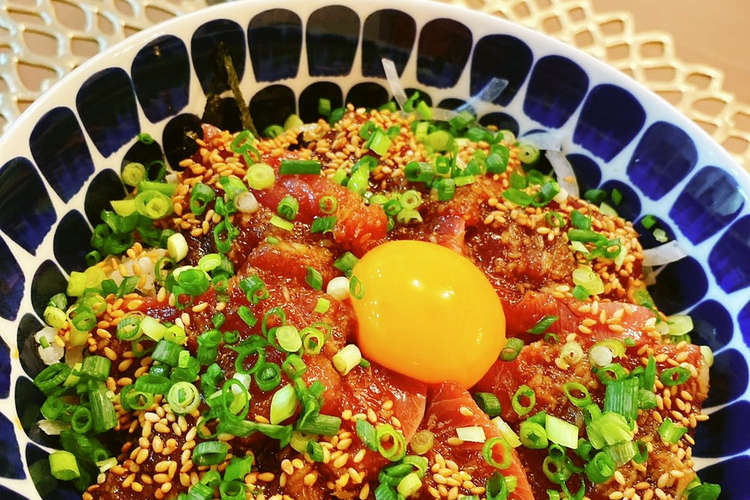 無添加焼肉のたれで作る 鰹かつおの漬け丼 レシピ 作り方 By Aziken 味研 クックパッド 簡単おいしいみんなのレシピが362万品