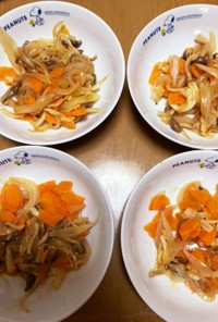 野菜炒め(コチュジャン+とんかつソース)