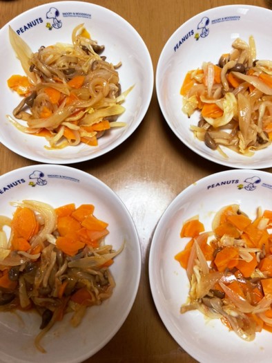 野菜炒め(コチュジャン+とんかつソース)の写真