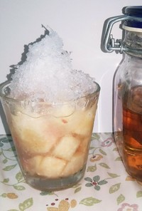 66カキ氷其の１　生桃と自家製桃ジュース
