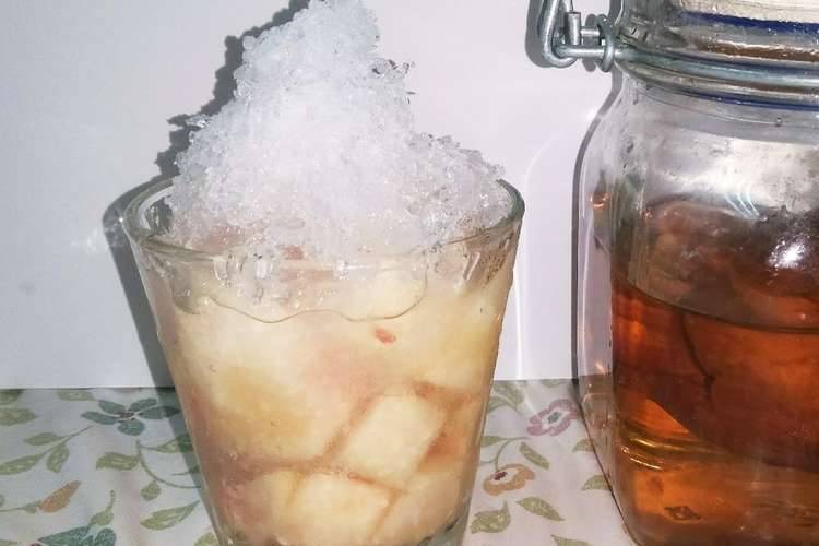 カキ氷其の１ 生桃と自家製桃ジュース レシピ 作り方 By 7nene クックパッド 簡単おいしいみんなのレシピが361万品