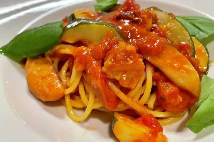パンチェッタと夏野菜のトマトパスタ レシピ 作り方 By 豆苗 クックパッド 簡単おいしいみんなのレシピが373万品