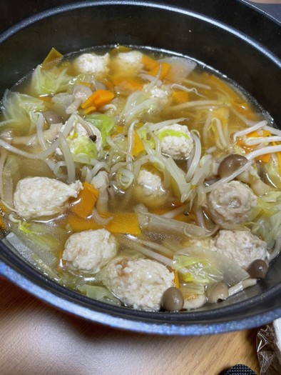 簡単ポカポカ生姜鶏団子スープの写真